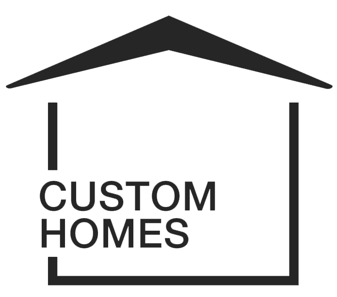 Large Black custom home builders logo Lafayette, LA